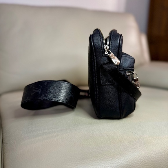 Black Monogram Crossbody Bag - Picture 3 of 5